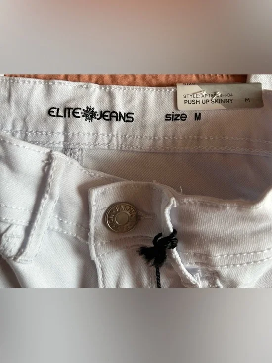 Women’s White Stretch Skinny Jeans - Picture 6 of 6